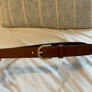NWT j crew brown leather belt in XS/S